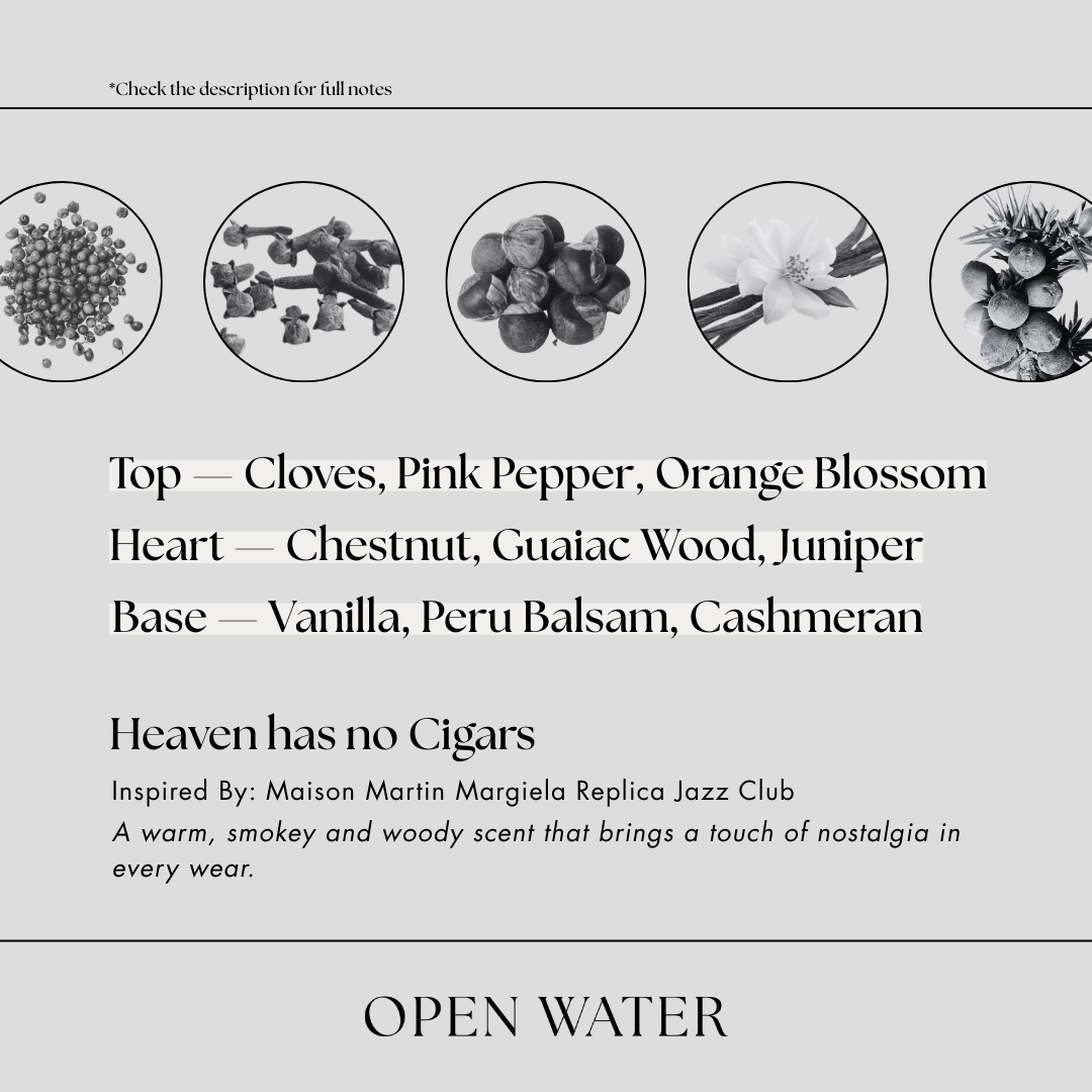 Woody tobacco sweet men's perfume - Heaven Has No Cigars 100ml notes